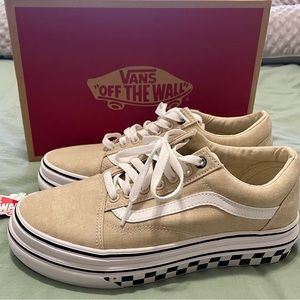 Vans Old Skool Stacked Canvas and Checkered Shoes